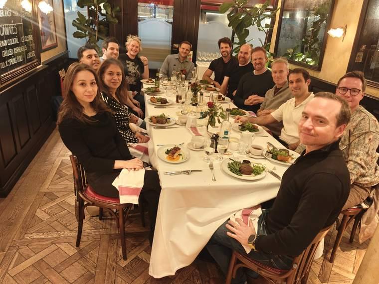 Exited founders at a PEF dinner, February 2026