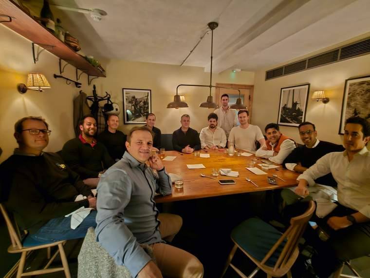 Guests around the table at the PEF London dinner, November 2025